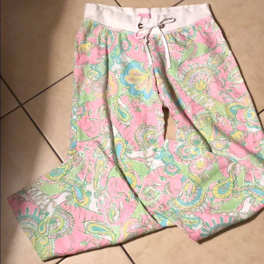 Authentic Lilly Pulitzer Beach Pant linen Size L